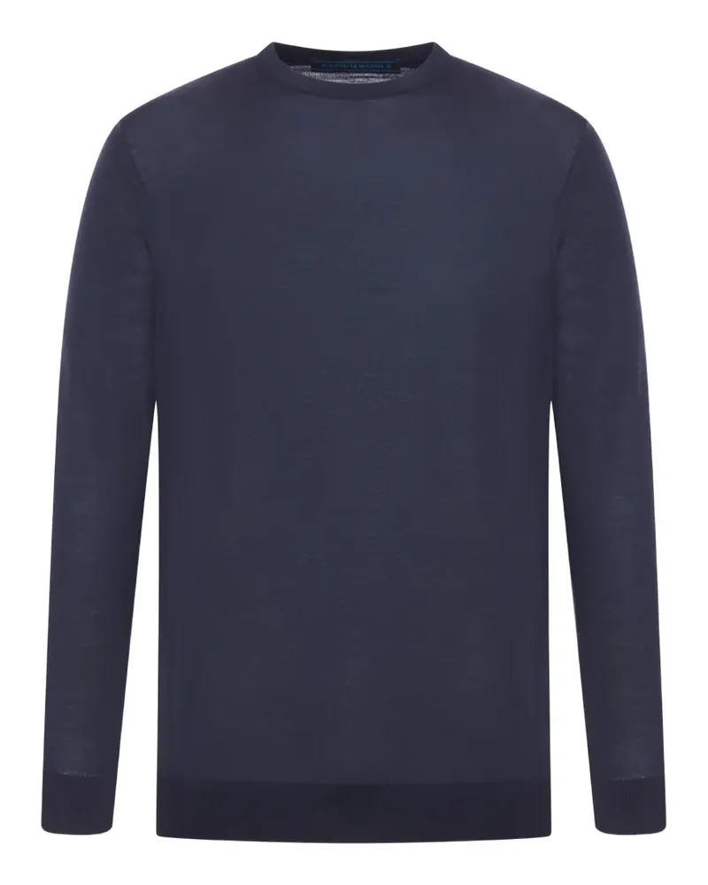 Kiton fine-knit crew-neck sweater - Blau Blau