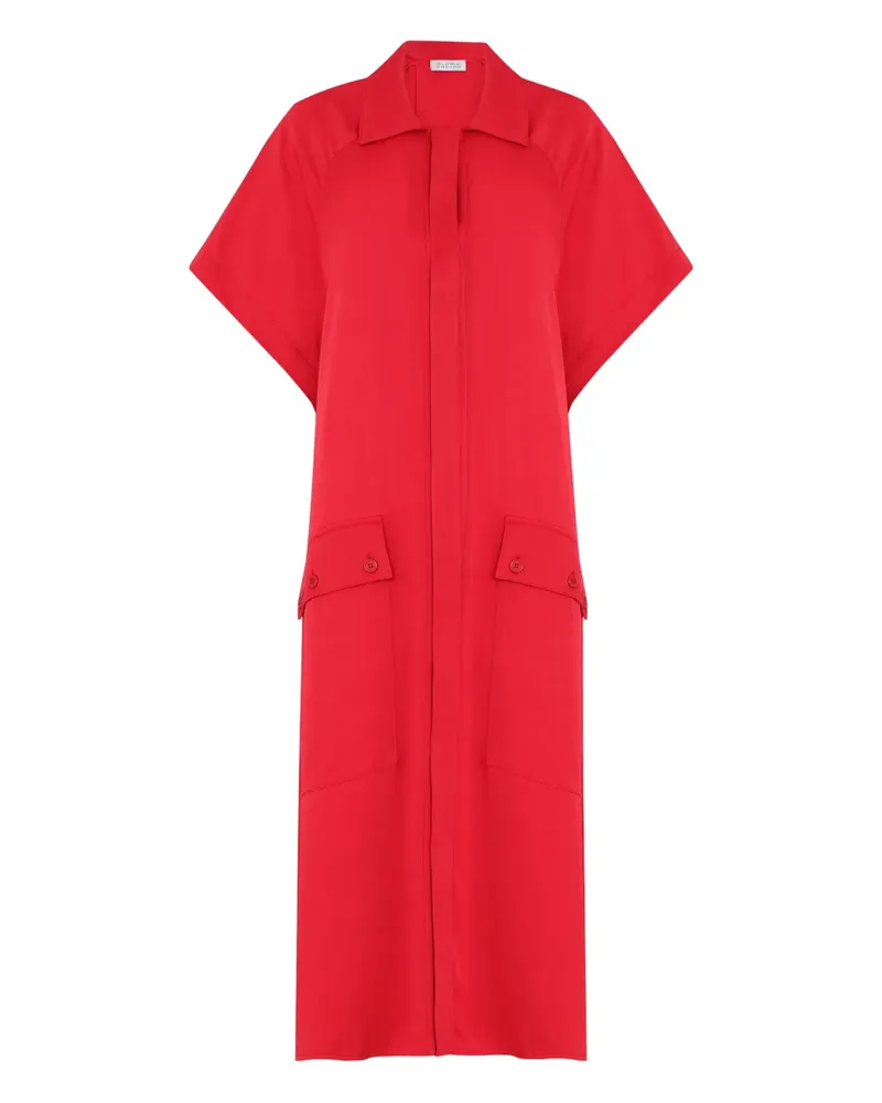 Gloria Coelho Geknöpftes Kleid mit Klappentasche - Rot Rot
