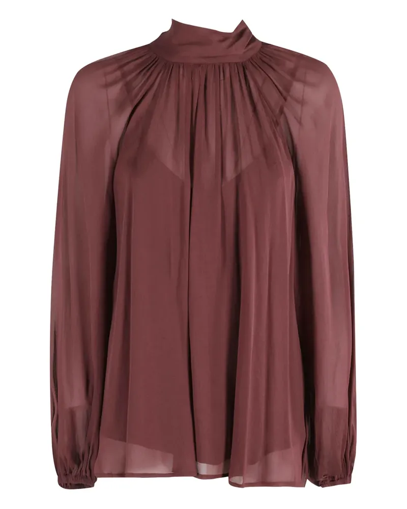 Isabelle Blanche semi-sheer blouse - Rot Rot