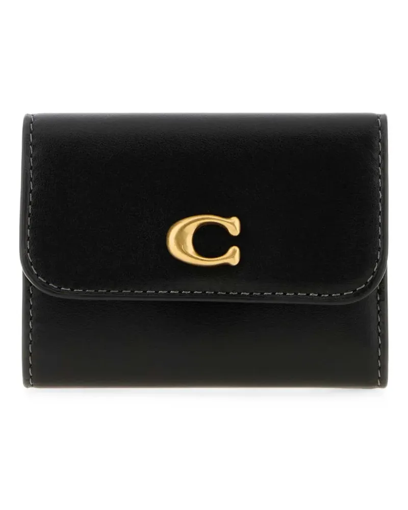 Coach Essential logo-plaque leather card holder - Schwarz Schwarz