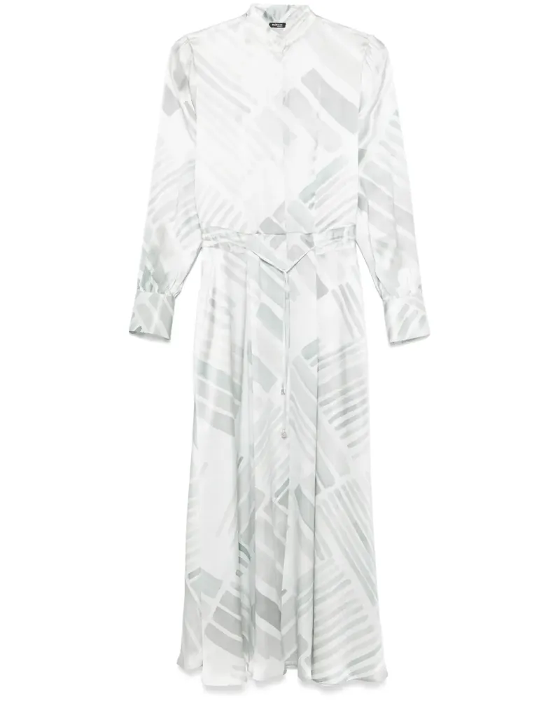 Kiton Maxikleid mit abstraktem Print - Grau Grau