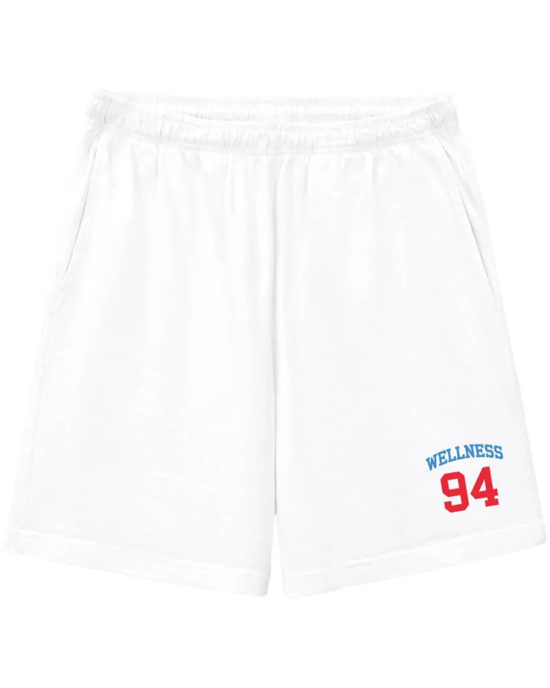 SPORTY & RICH Wellness 94 Joggingshorts - Weiß Weiß