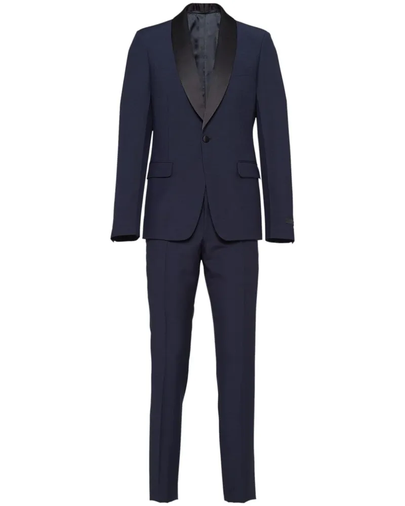 Prada Einreihige Smoking-Jacke - Blau Blau