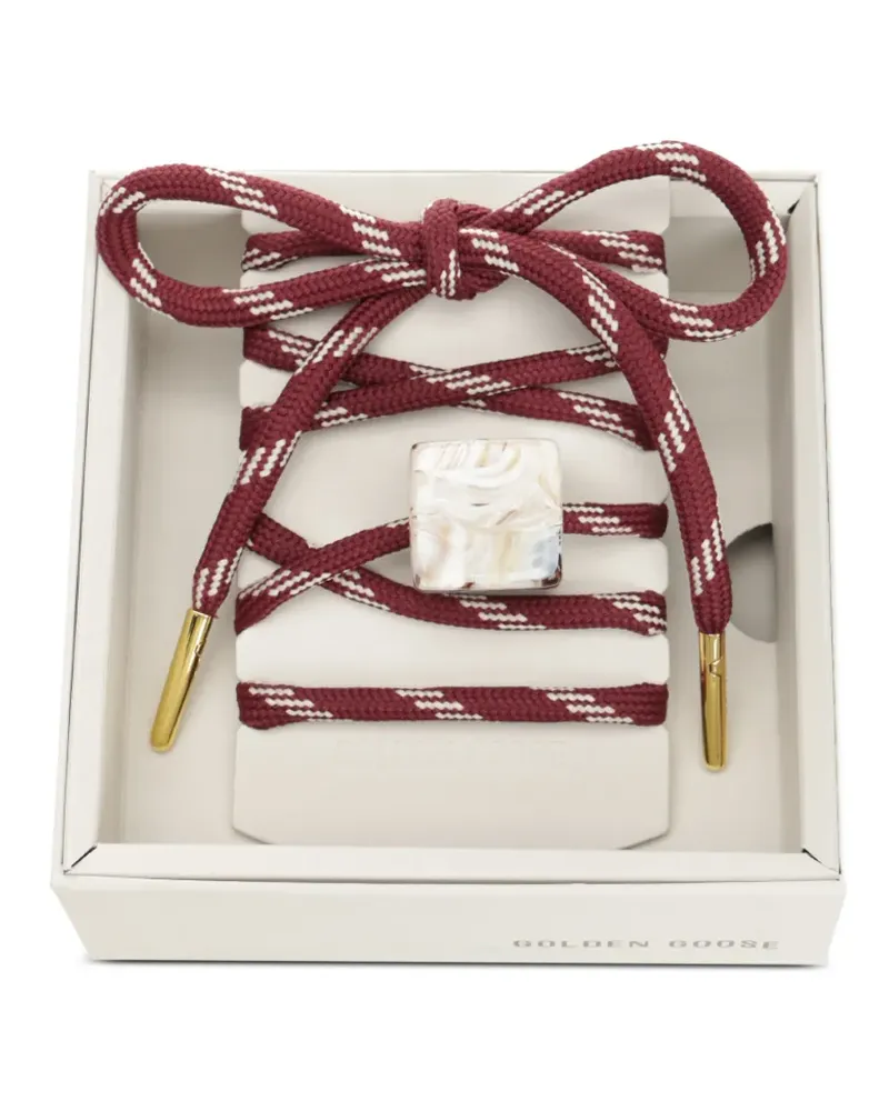 Golden Goose Gestreifte Schnürsenkel - Rot Rot