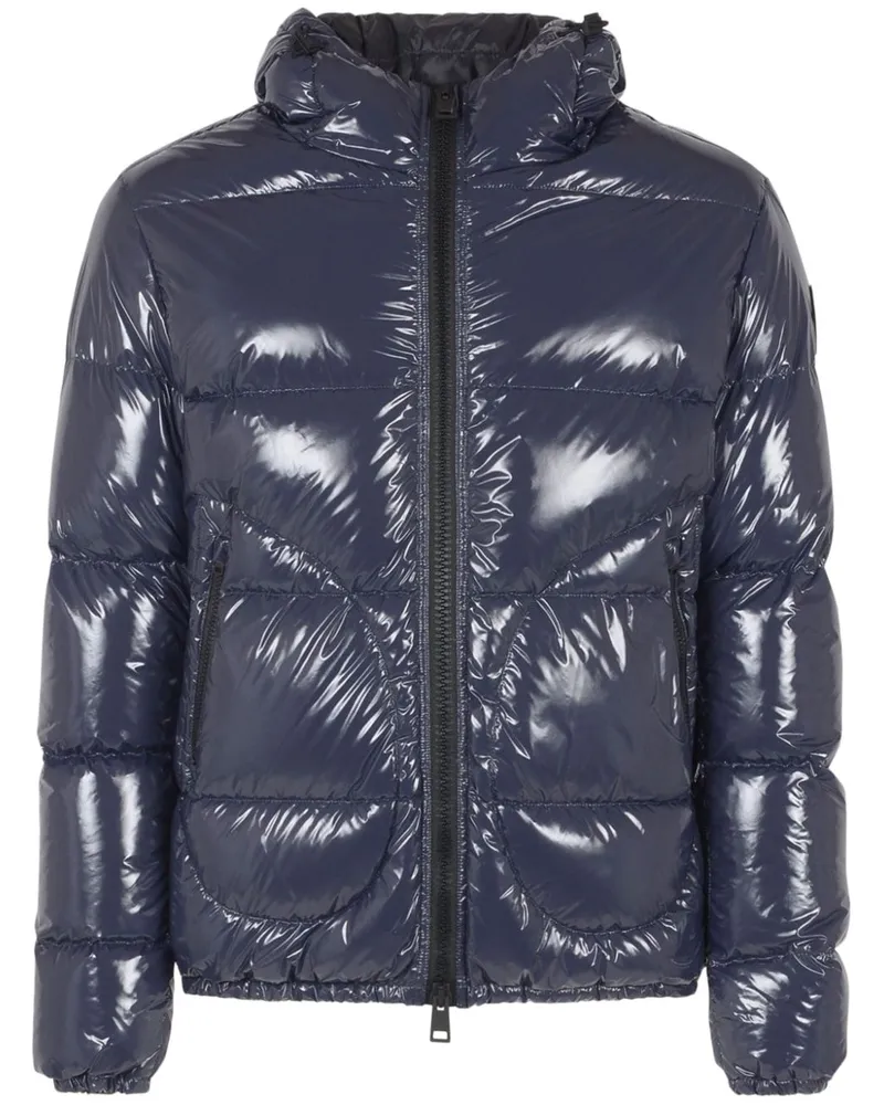 Herno Gefütterte Jacke mit Logo-Patch - Blau Blau