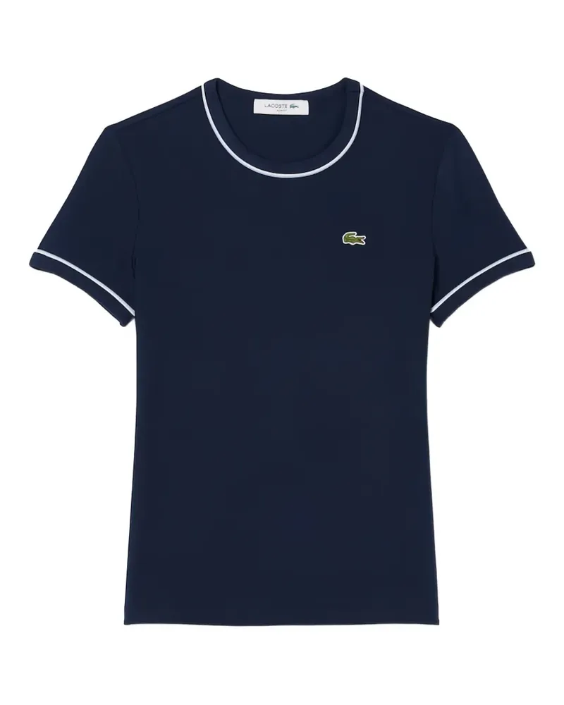 Lacoste Rundhals-T-Shirt mit Logo - Blau Blau