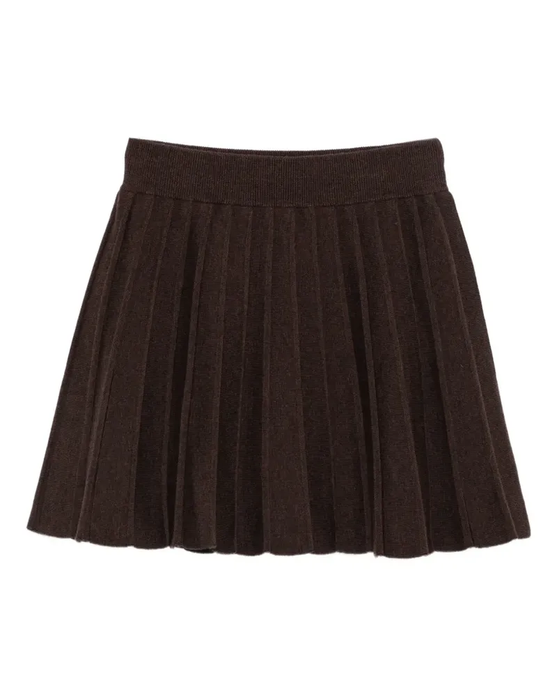 MC2 Saint Barth pleated knitted skirt - Braun Braun