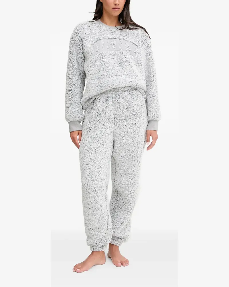 DKNY Pyjama mit Applikation - Grau Grau