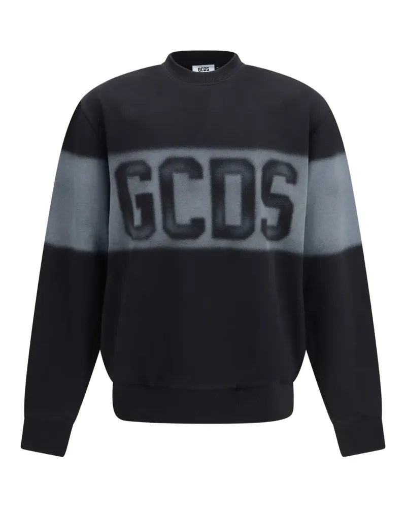 GCDS Sweatshirt mit Logo-Print - Schwarz Schwarz
