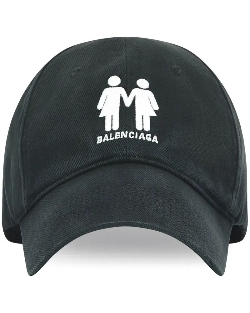 Balenciaga Baseballkappe mit Logo-Stickerei - Schwarz Schwarz