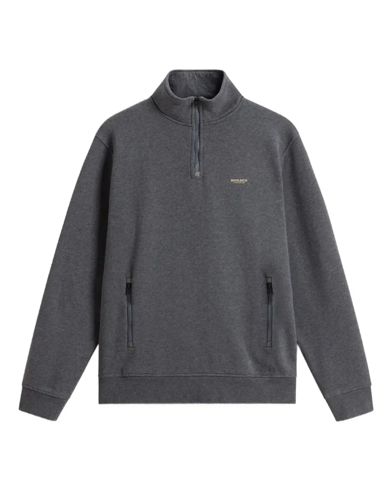 Woolrich Mixmedia Sweatshirt mit Reißverschluss - Grau Grau