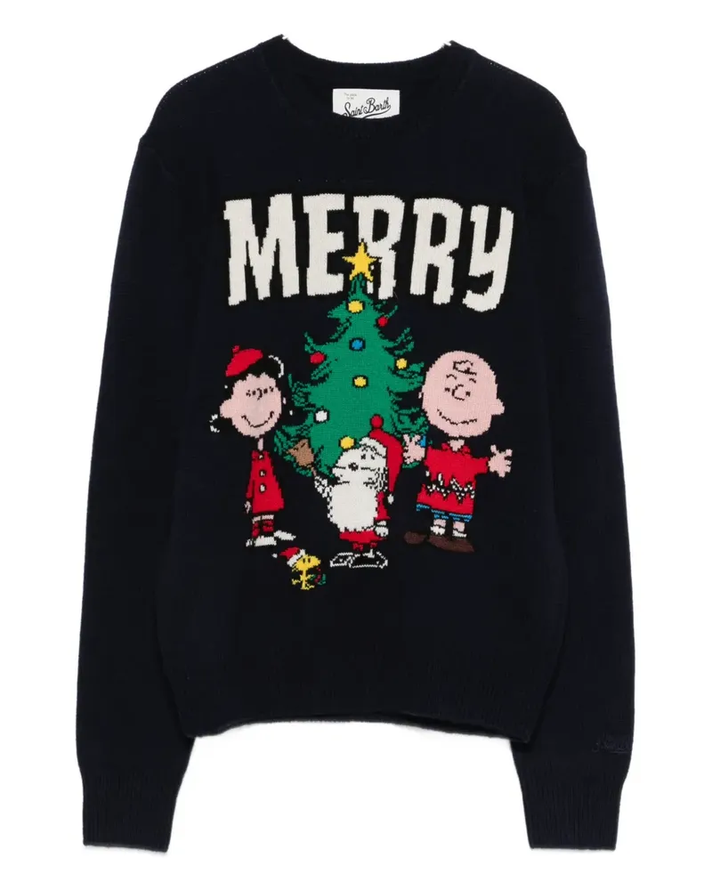 MC2 Saint Barth Heron Pullover mit Weihnachts-Print - Blau Blau