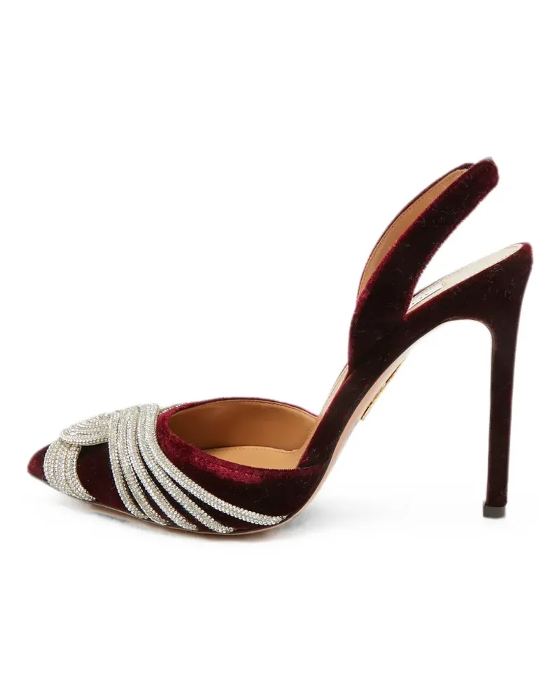 Aquazzura Gatsby embellished slingback pumps - Rot Rot