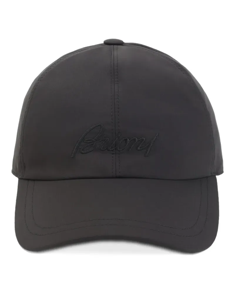 Brioni Baseballkappe mit Logo-Stickerei - Braun Braun