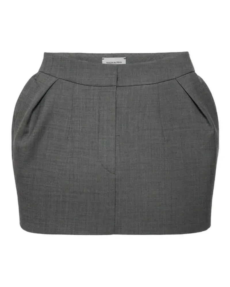 Magda Butrym pleated mini skirt - Grau Grau