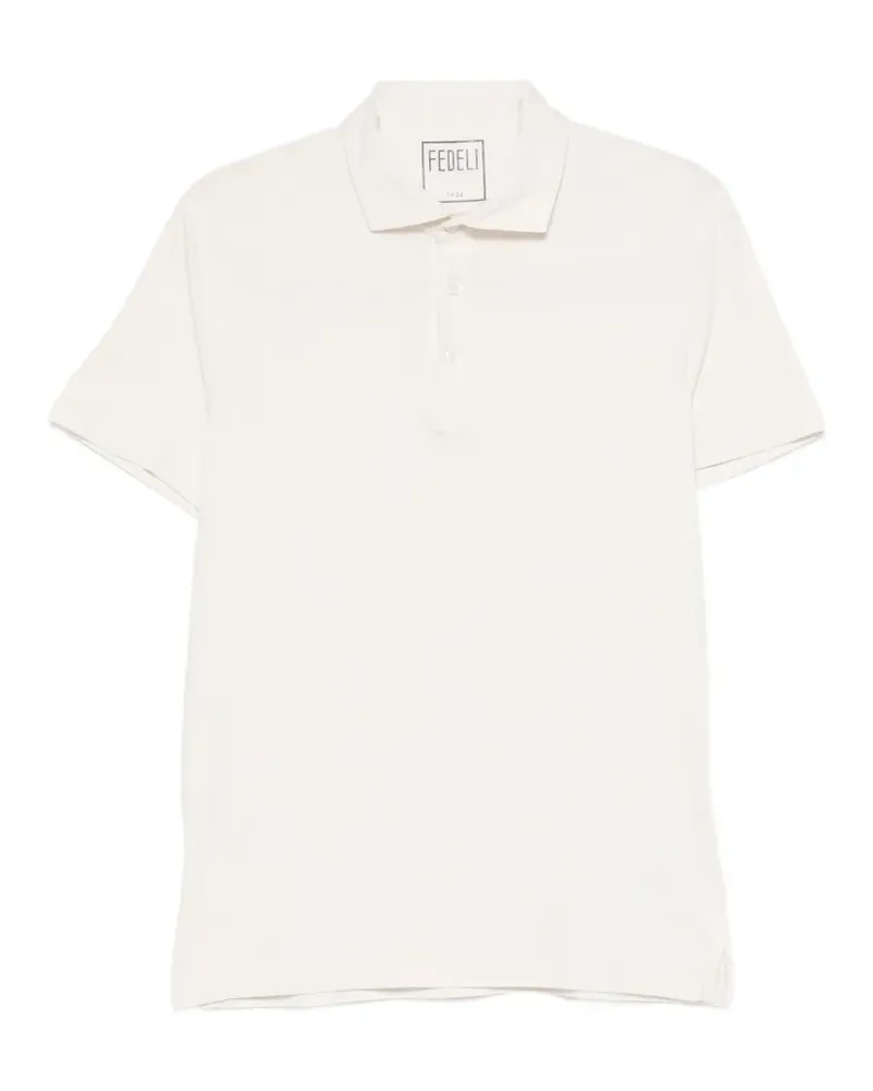 Fedeli short-sleeve polo shirt - Nude Nude