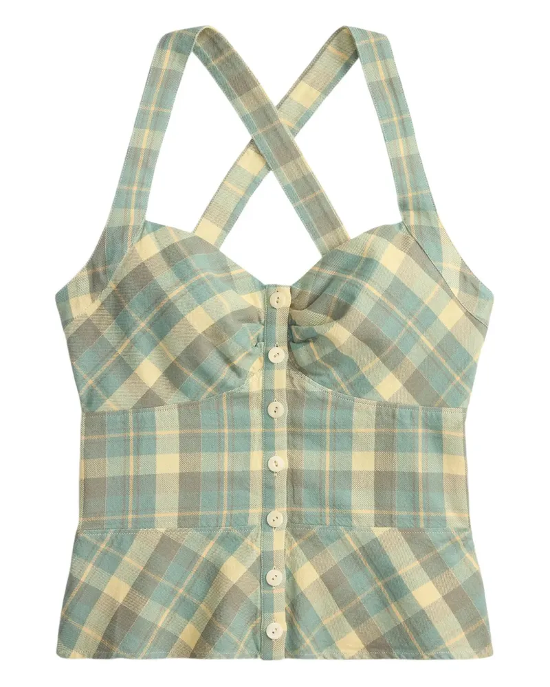 Ralph Lauren Kariertes Oberteil - Grün Grün