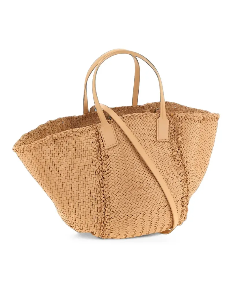 Dragon Diffusion Teresa Maxi Cabas hand-woven tote bag - Nude Nude