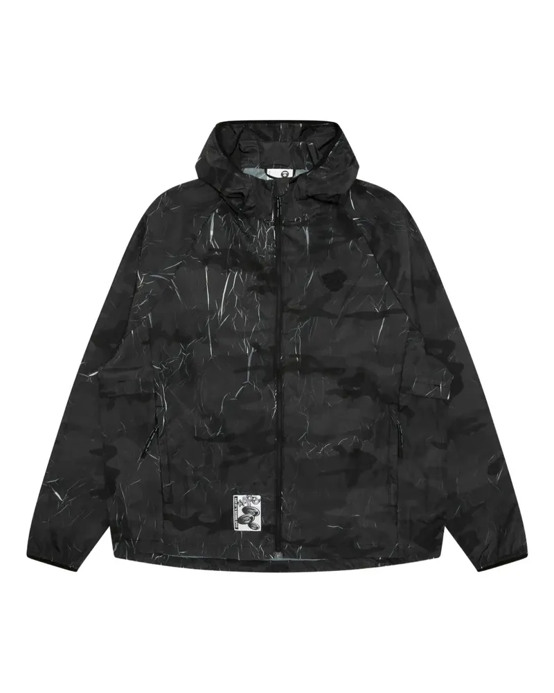 BAPE Kapuzenjacke mit Camouflage-Print - Schwarz Schwarz