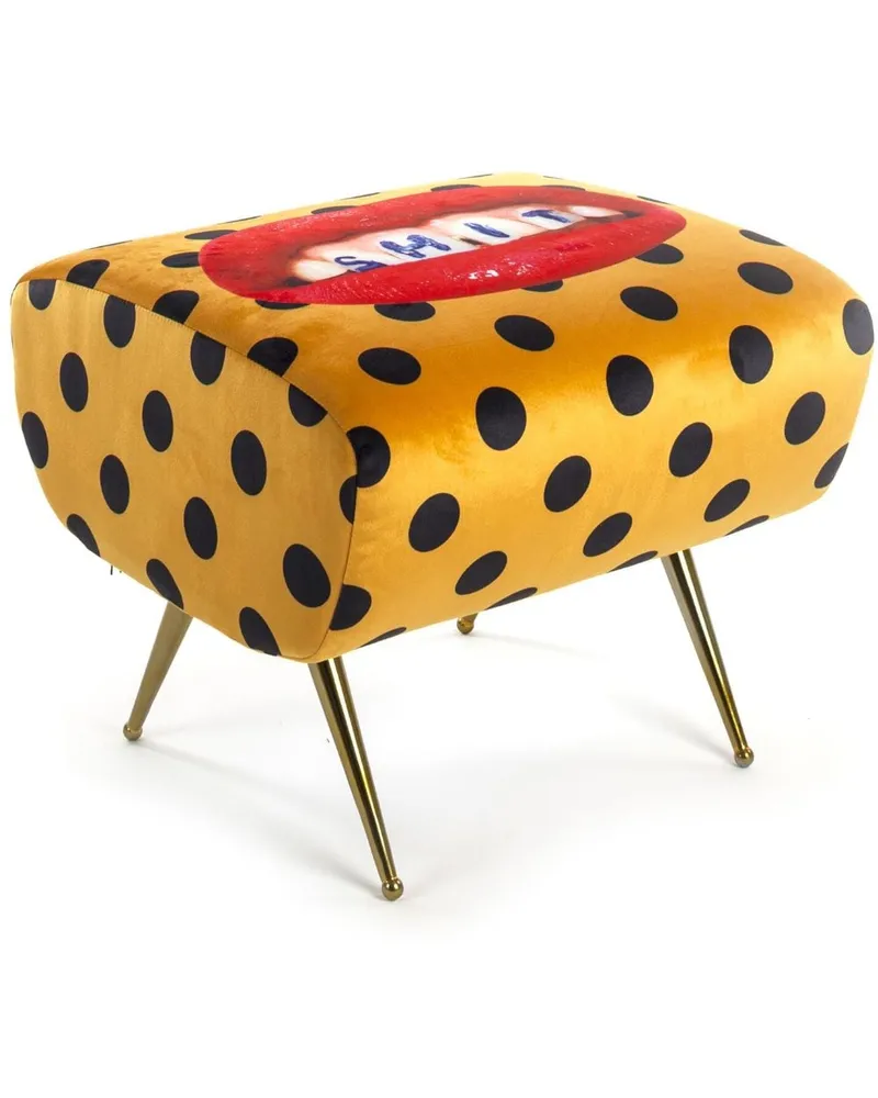 Seletti Hocker mit Polka Dots - Gelb Gelb