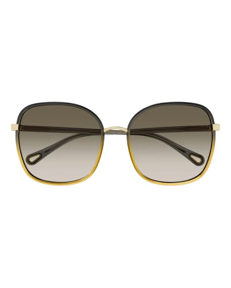Chloé Eckige Sonnenbrille mit Farbverlauf - Schwarz Schwarz