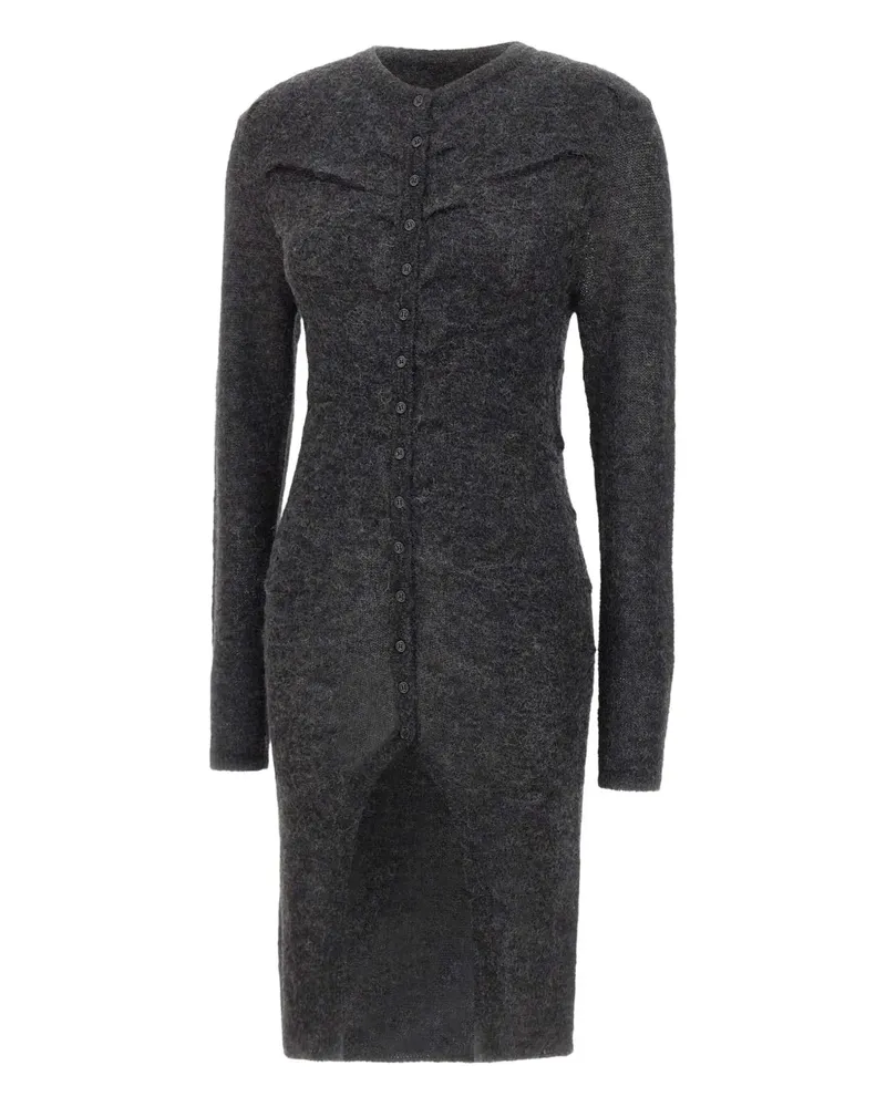 A. ROEGE HOVE Geknöpftes Marie Kleid - Grau Grau