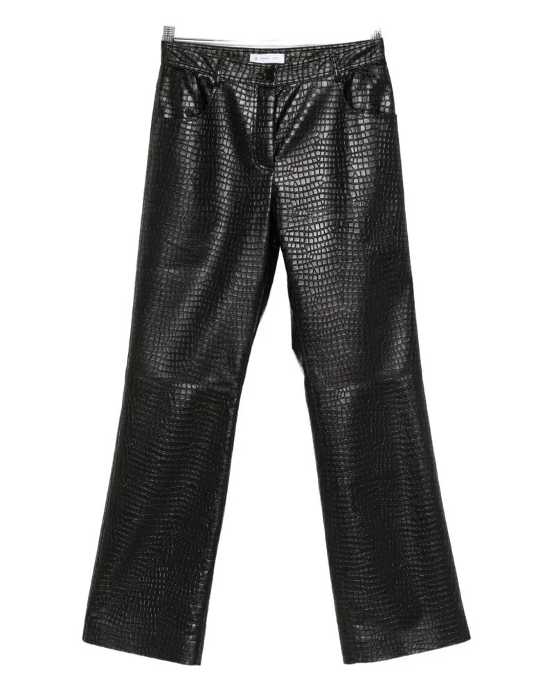 Manuel Ritz faux-leather trousers - Schwarz Schwarz