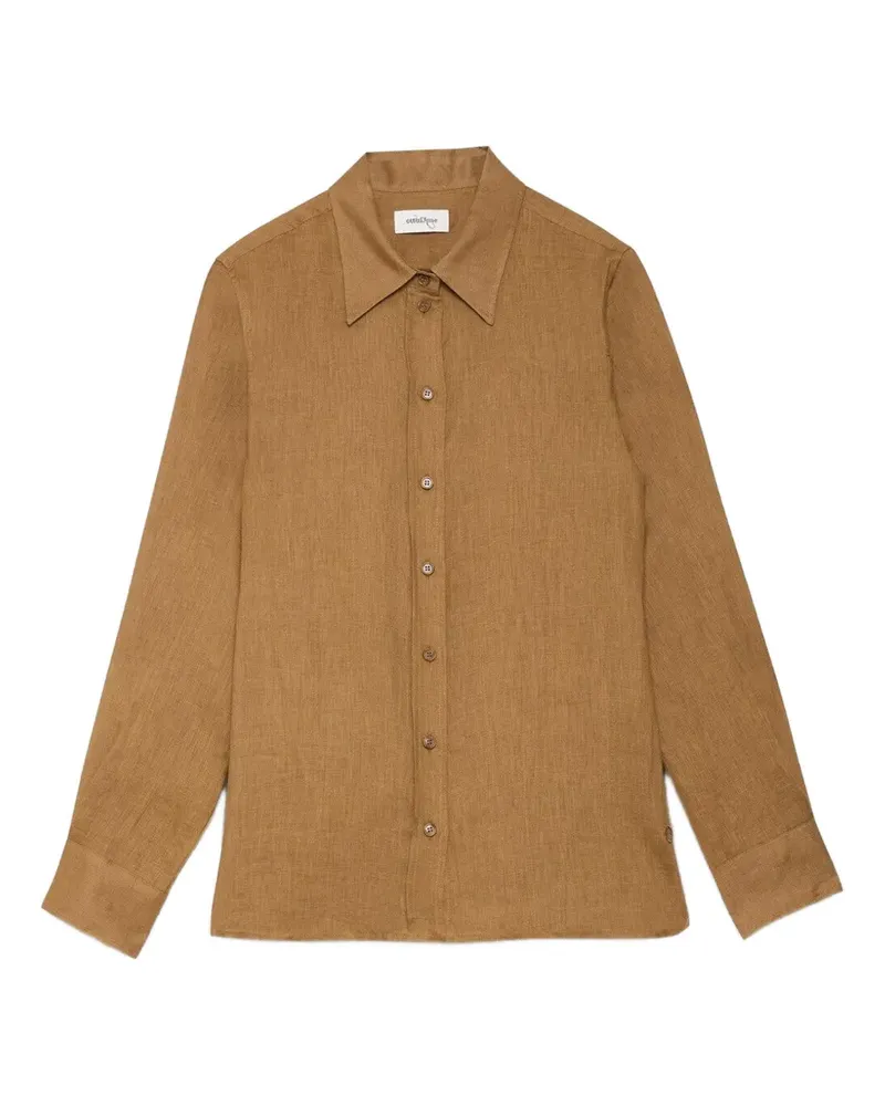 ottod’Ame long-sleeve button-down shirt - Braun Braun