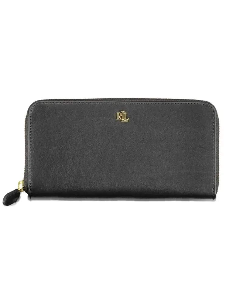 Ralph Lauren logo-plaque leather wallet - Schwarz Schwarz