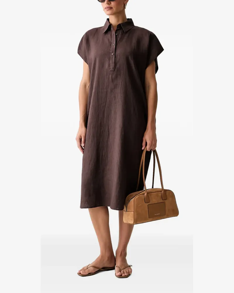 Benetton button-up shirt-style midi dress - Braun Braun