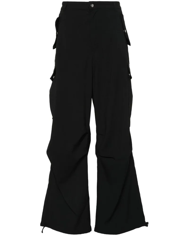 RHUDE Texturierte Straight-Leg-Hose - Schwarz Schwarz