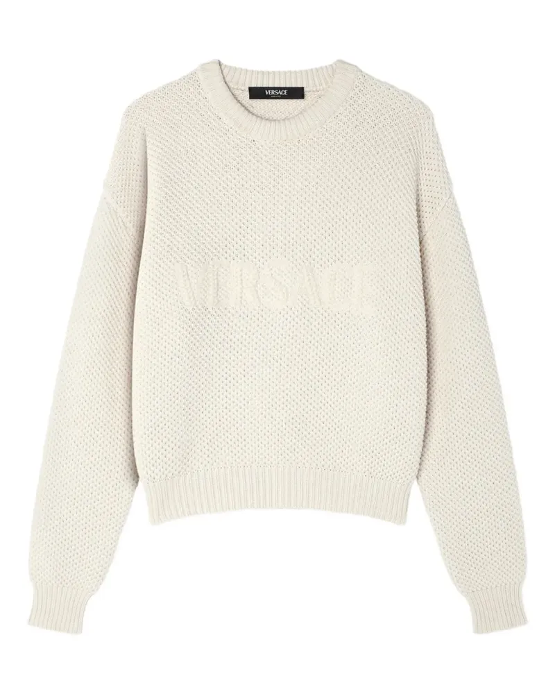 Versace Pullover mit Logo - Weiß Weiß