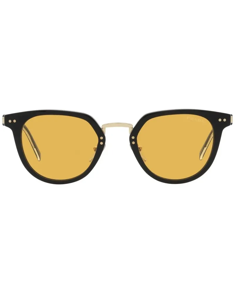 Prada Sonnenbrille mit Panto-Gestell - Schwarz Schwarz