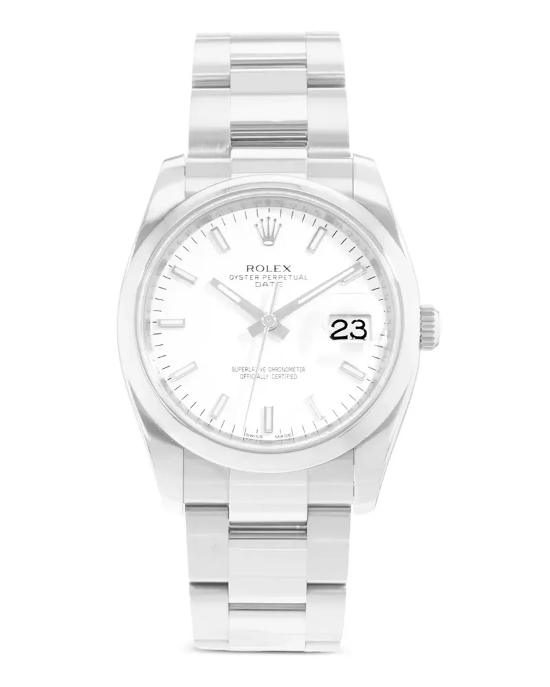 Rolex 2011 Oyster Perpetual Date Armbanduhr 34mm - Weiß Weiß