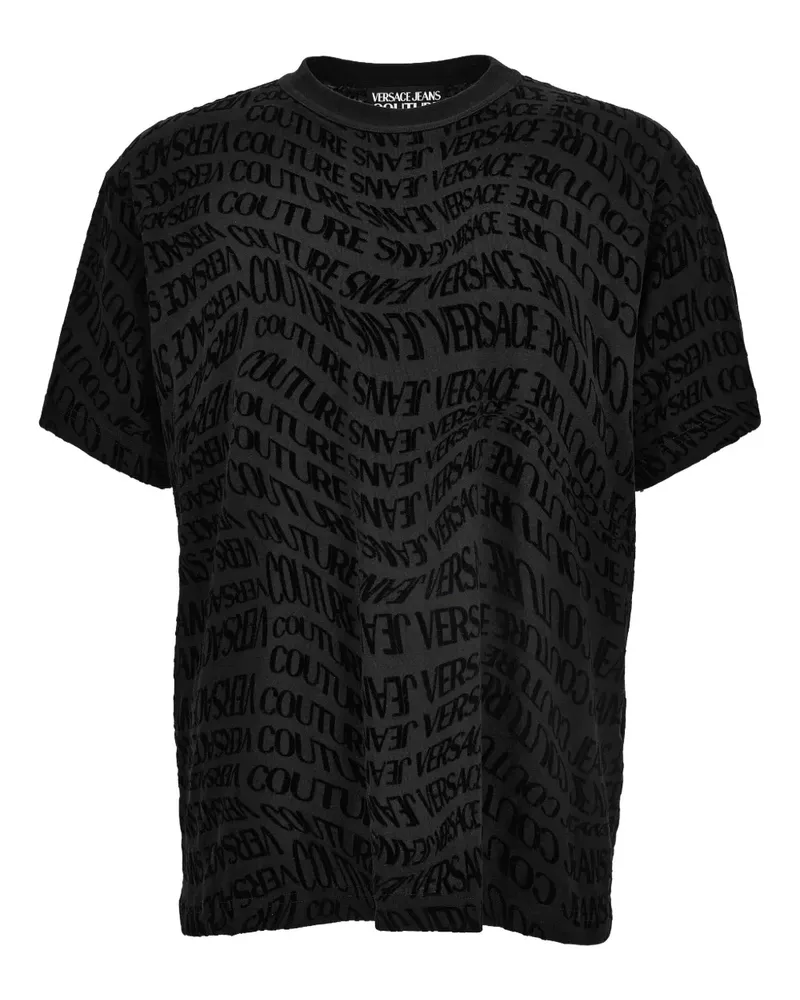 Versace Jeans T-Shirt mit Logo-Print - Schwarz Schwarz