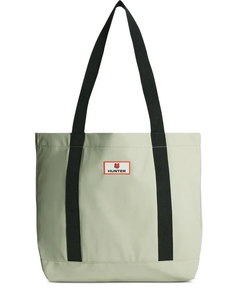 Kitsuné x Hunter Tote Bag mit Logo-Patch - Grün Grün