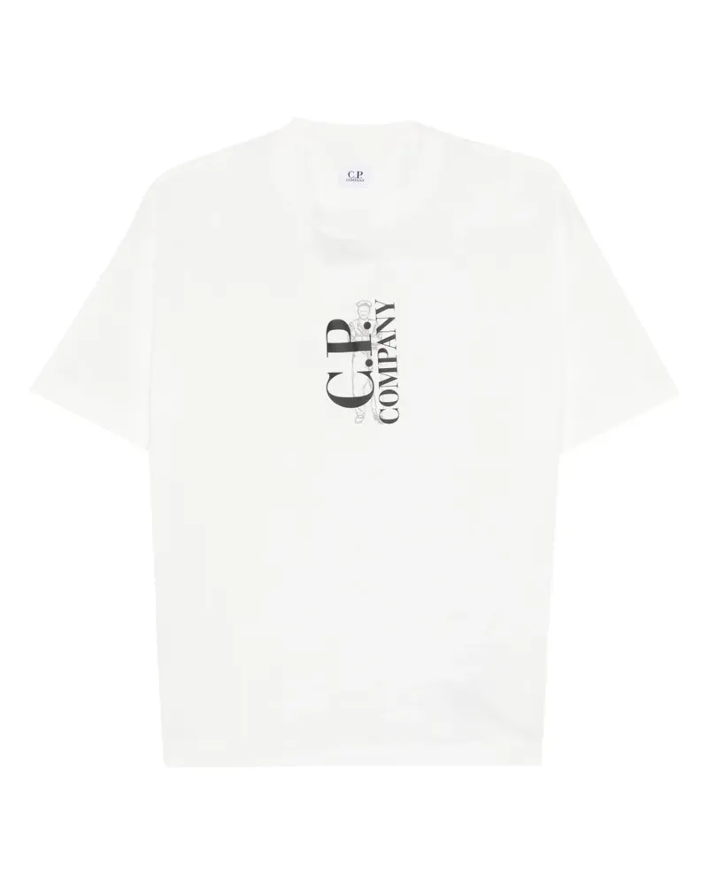 C.P. Company T-Shirt mit Logo-Print - Weiß Weiß