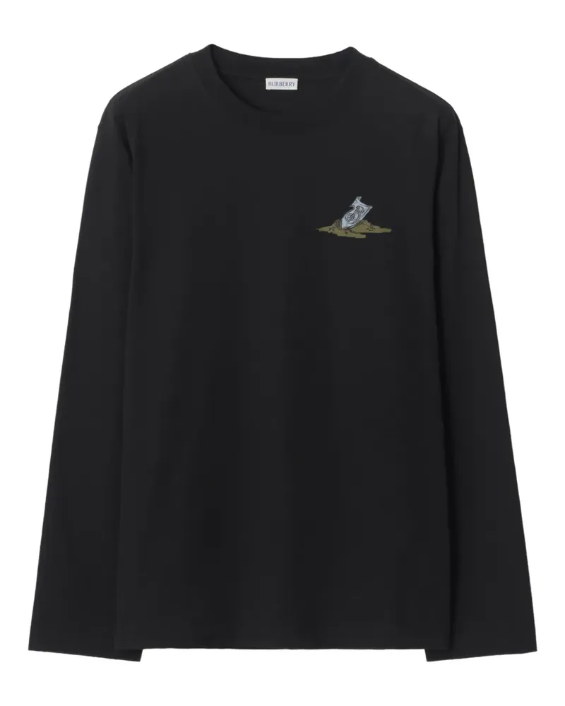 Burberry T-Shirt mit Print - Schwarz Schwarz