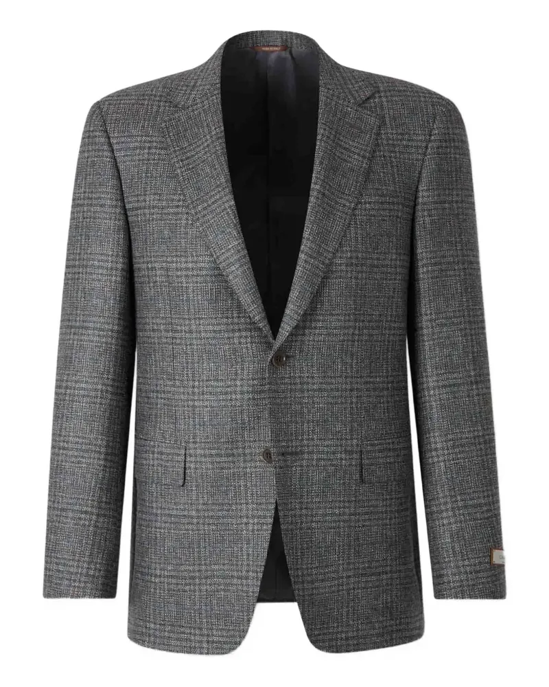 Canali Kariertes Sakko - Grau Grau