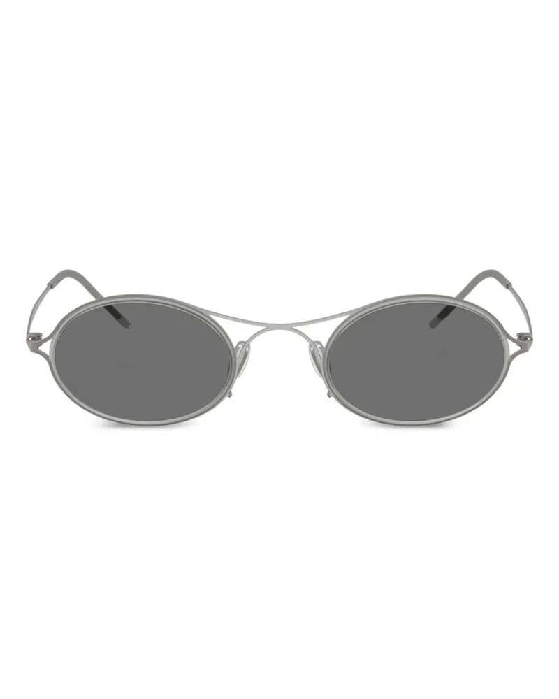 Giorgio Armani Sonnenbrille mit ovalem Gestell - Grau Grau