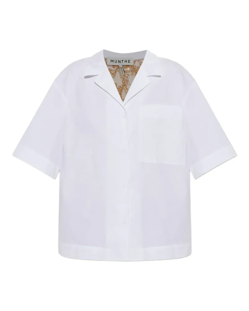MUNTHE Naoko sequin-embellished short-sleeve shirt - Weiß Weiß