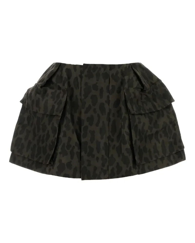 Sacai Minirock mit Animal-Print - Braun Braun