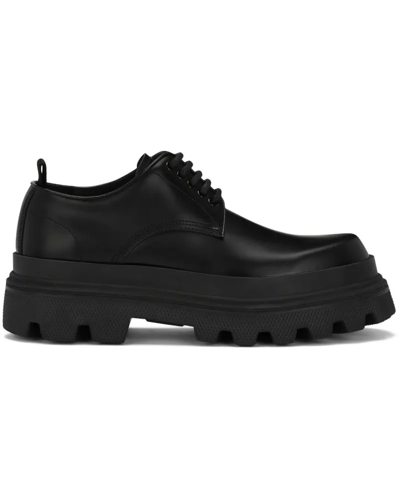 Dolce & Gabbana Derby-Schuhe mit Plateausohle - Schwarz Schwarz