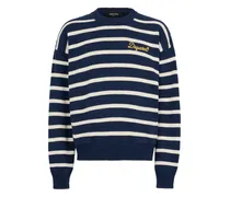 Gestreifter Pullover - Blau