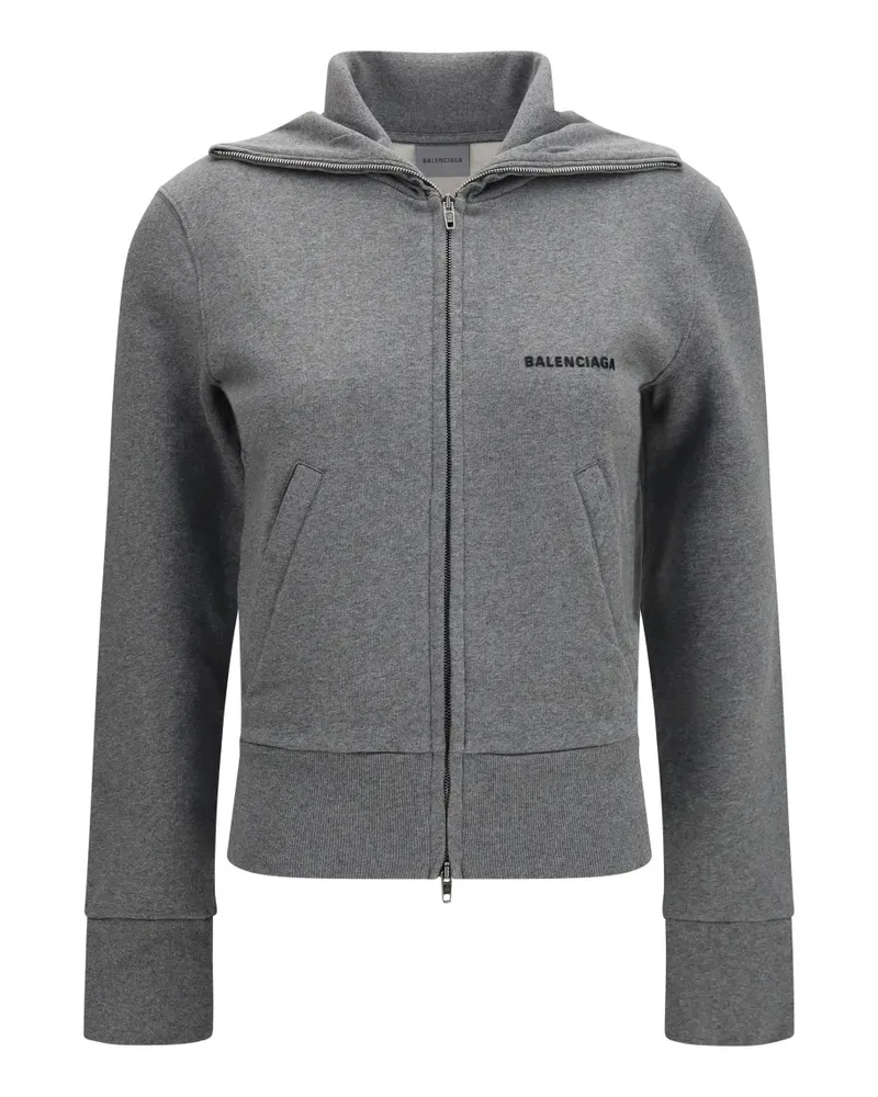 Balenciaga Jacke mit Logo-Stickerei - Grau Grau