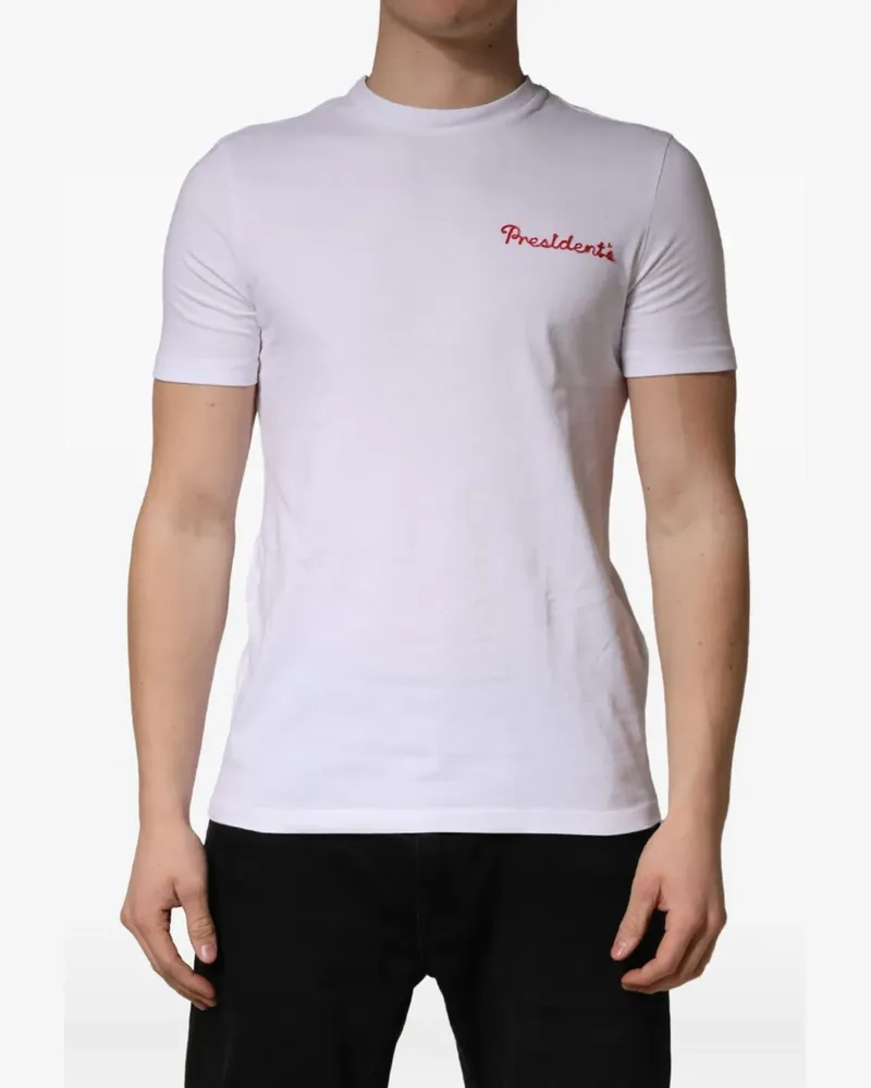 PRESIDENT’s T-Shirt mit Logo-Stickerei - Weiß Weiß