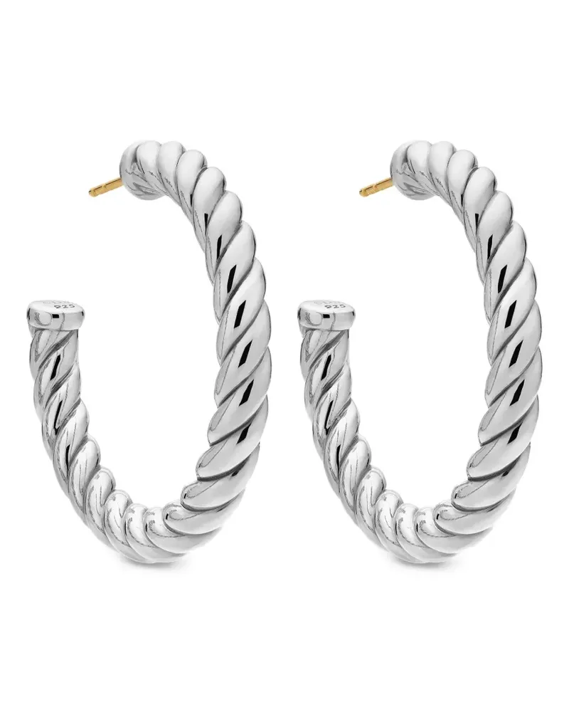 David Yurman Sculpted Cable Creolen aus Sterlingsilber 40mm Silber