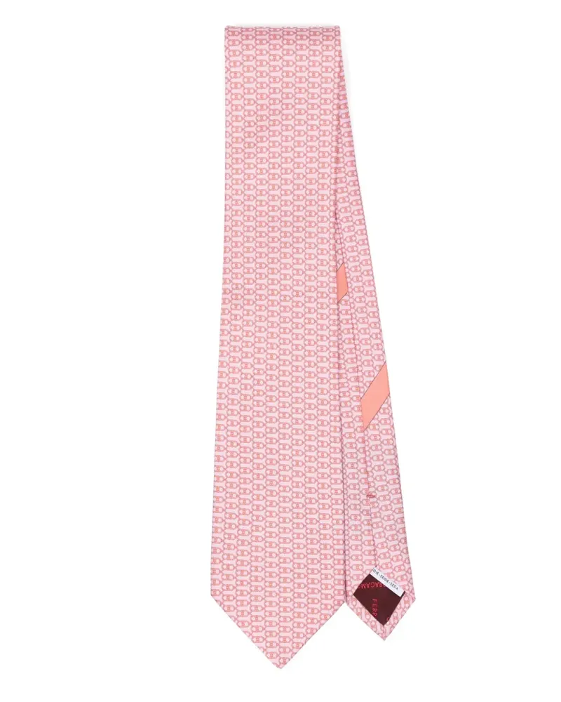 Ferragamo Krawatte aus Seide - Rosa Rosa
