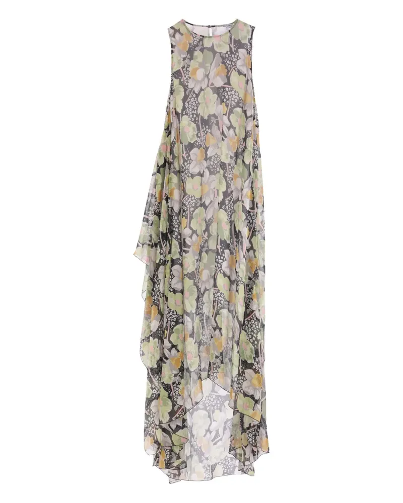Loewe Maxikleid mit Daffodil.Print - Schwarz Schwarz