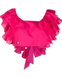 Philipp Plein Volant Cropped-Top Rosa